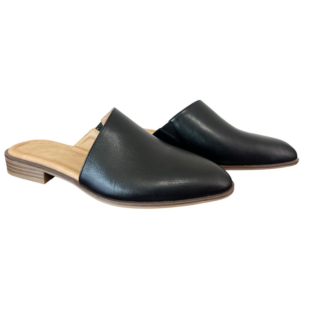 Catherine Catherine Malandrino ASOS Black Pointed Toe Mules Flats Womens 7.5